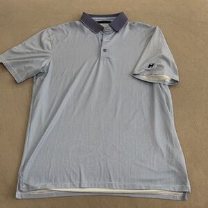 Greyson Light Blue Polo Shirt with Navy Collar- Hudson National